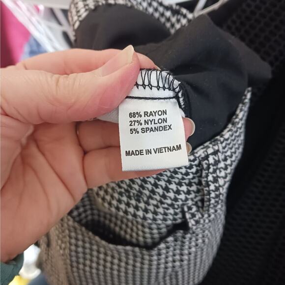 Labijou Houndstooth Stacked Rouched Pants Size Medium - Picture 10 of 10